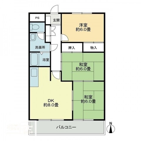 オーキッドテラス志津川の間取り