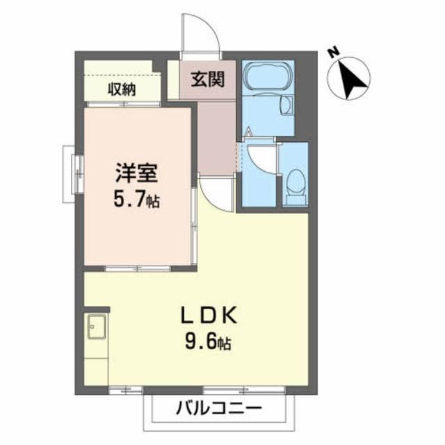 ユーロハイツ名須川　Ｃの間取り