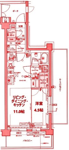 【横浜市緑区十日市場町のマンションの間取り】