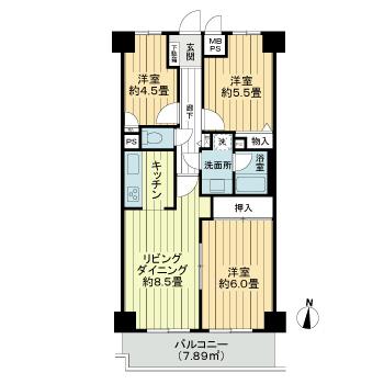 江東区南砂のマンションの間取り