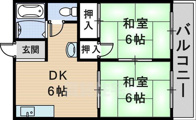 古野ハイツの間取り