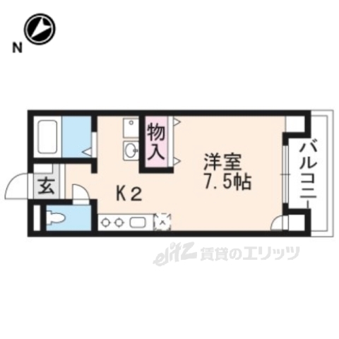 野洲市野洲のアパートの間取り