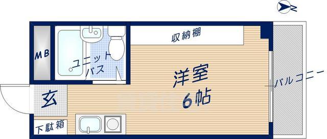 東大阪市若江本町のマンションの間取り