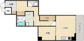 大阪市都島区片町のマンションの間取り