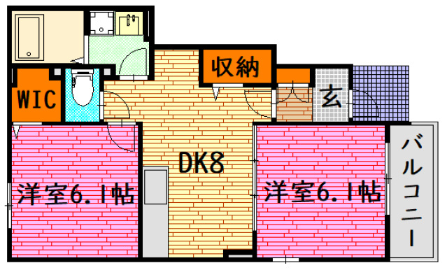 三次市十日市西のアパートの間取り