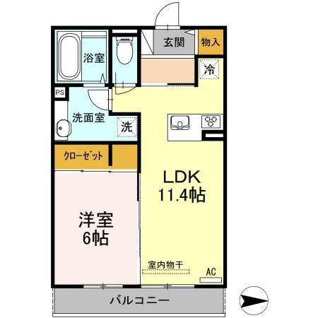 セジュールＡｓａｍｉの間取り