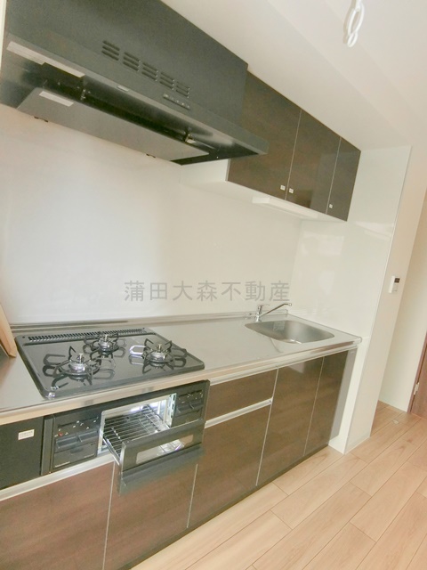 キッチン　3口ガスグリル付システムキッチン