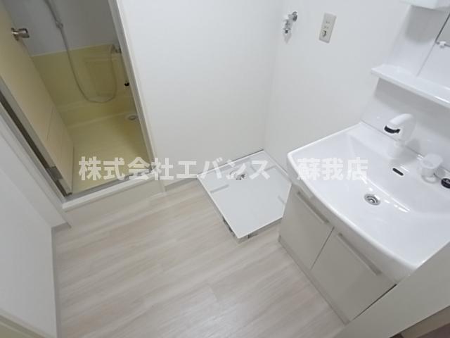 洗面設備　広い洗面スペース