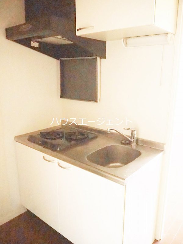 キッチン　２口システムキッチン、すぐにお料理できます。※参考画像