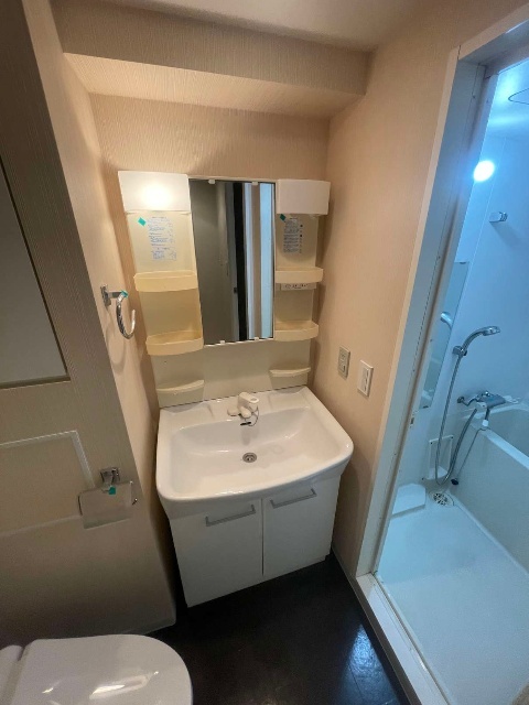 洗面設備　※同物件別号室の参考写真です。