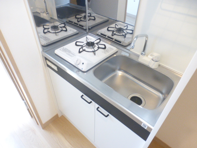 キッチン　1口ガス　システムコンロ