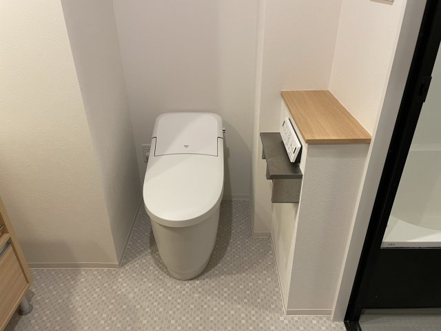 トイレ　同マンション反転タイプの部屋写真