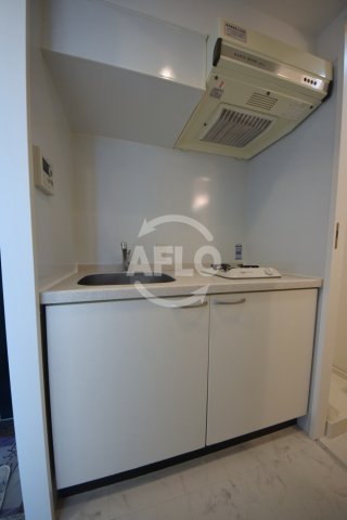 キッチン　ドゥーエ谷町　ガスコンロ１口の独立キッチン