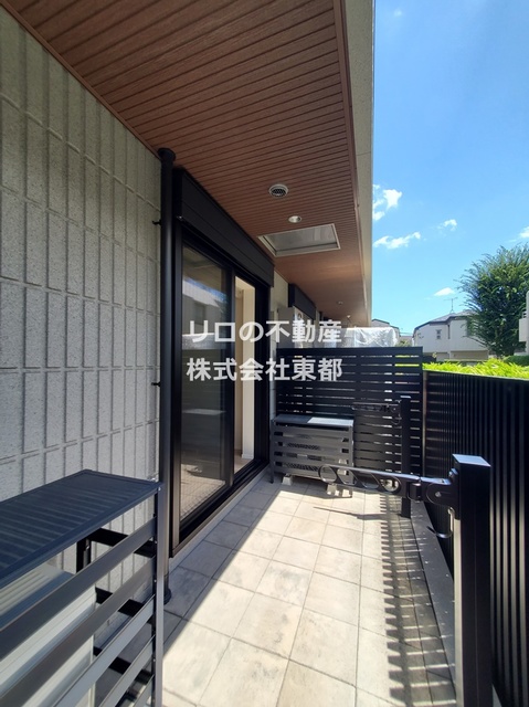 庭　専用テラスでくつろぐことも出来ます♪