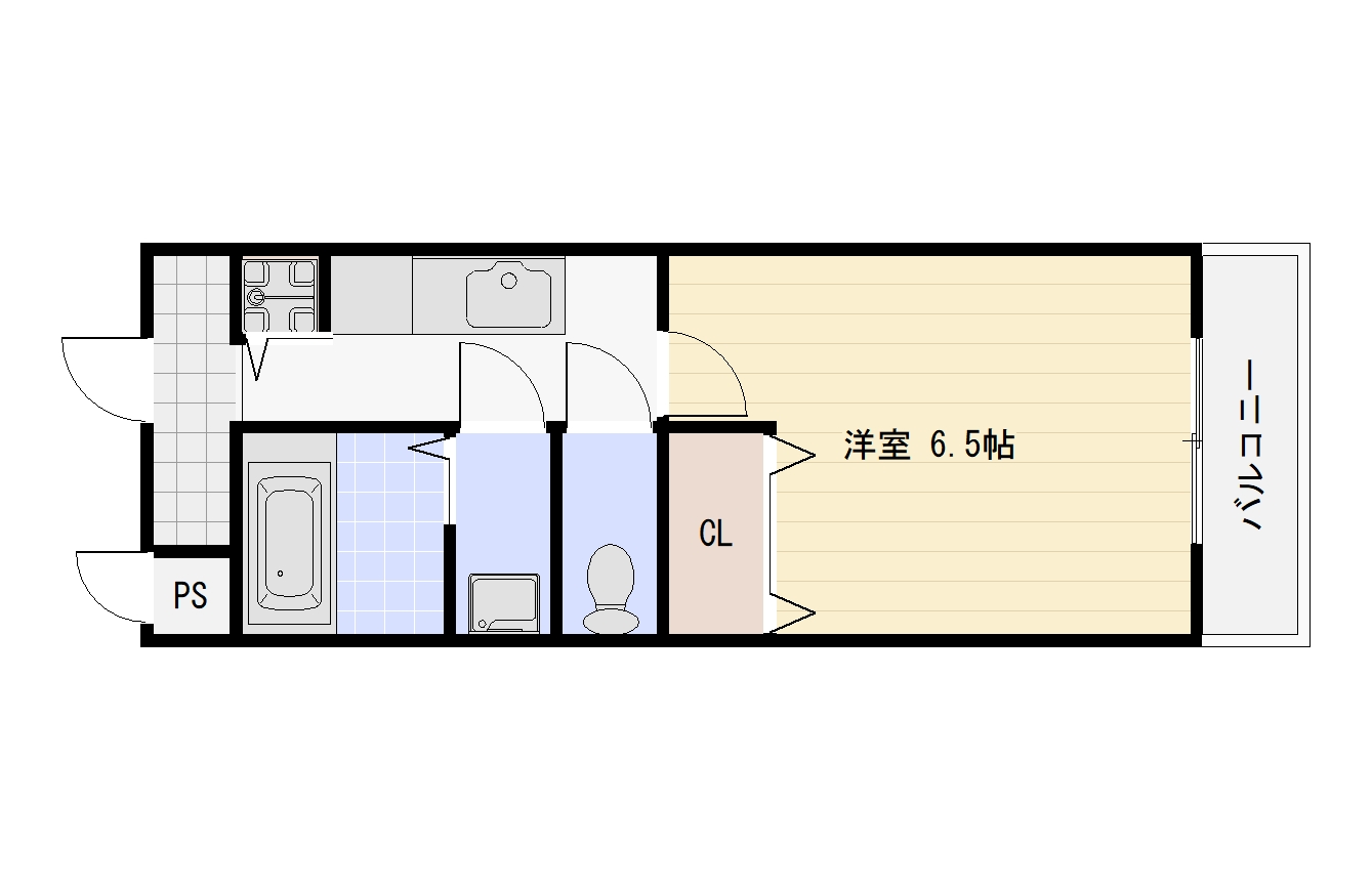 ＪＲ関西本線 平野駅 徒歩7分 4階建 築21年の間取り写真