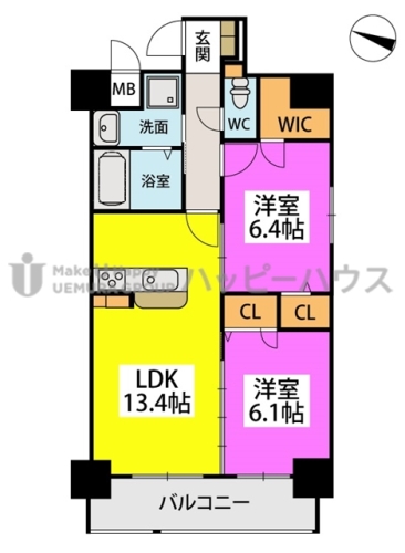 カーサプラス香椎駅前の間取り写真