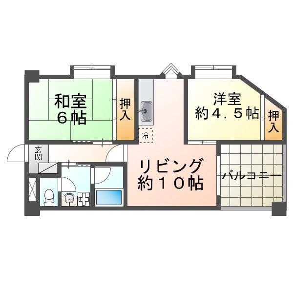 ハピネス東須磨の間取り写真