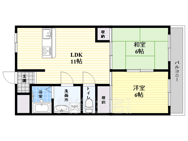 南栄マンションの間取り写真