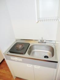 キッチン　1口電気コンロ付きのキッチン♪