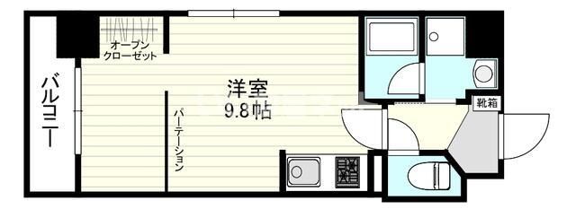 鹿児島市電谷山線 新屋敷駅 徒歩12分 7階建 築2年の間取り写真