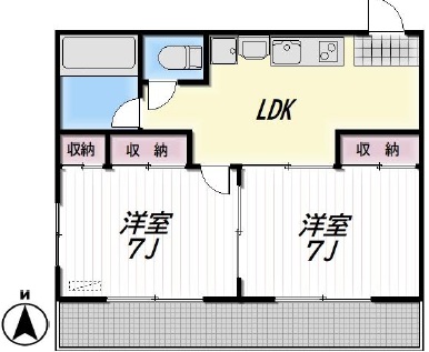 都営三田線 春日駅 徒歩4分 4階建 築66年の間取り写真