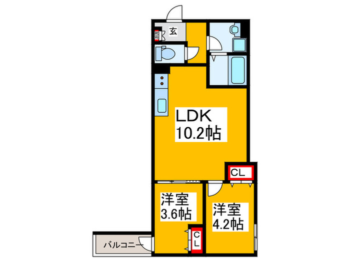 仮)D porta sunlitの間取り写真