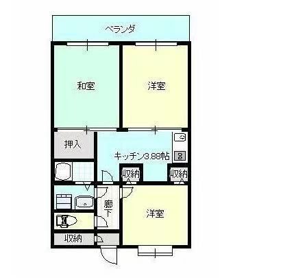 向島ダイヤモンドマンションの間取り写真