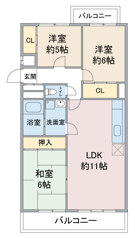 プレステージ社が丘の間取り