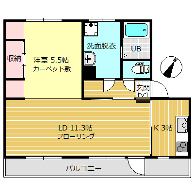 ＭＩＤハイツ駒見の間取り