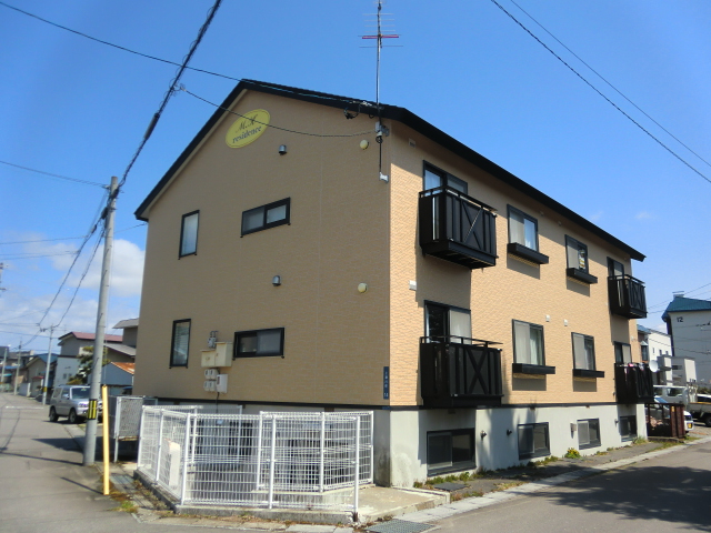 函館市上湯川町のアパートの建物外観