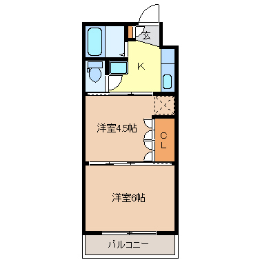 イーグルハイツ萩野町の間取り