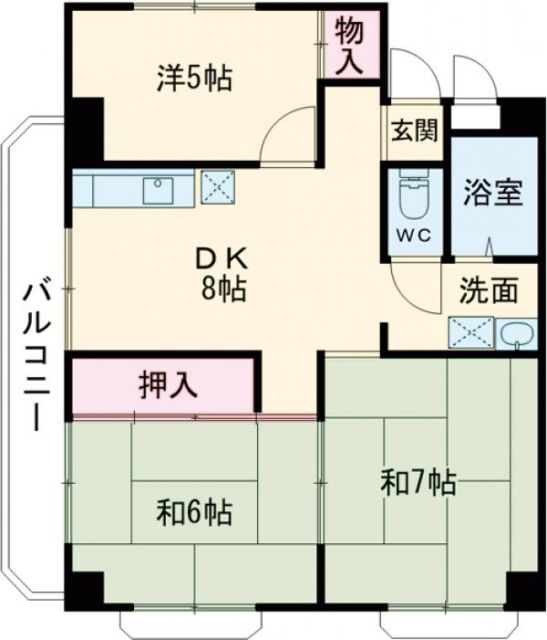 西村マンションの間取り