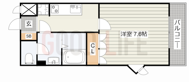 加西市北条町北条のアパートの間取り