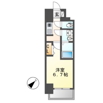 S-RESIDENCE茶屋ヶ坂の間取り