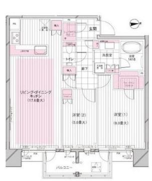 東京都港区東麻布１（マンション）の賃貸物件の間取り