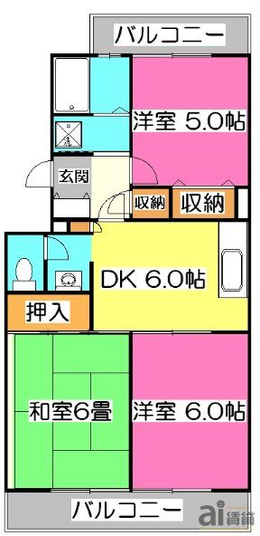 ルネッサンス小手指I号館の間取り