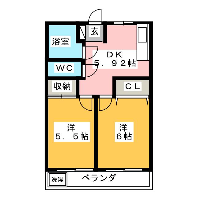 コーポクリハラの間取り