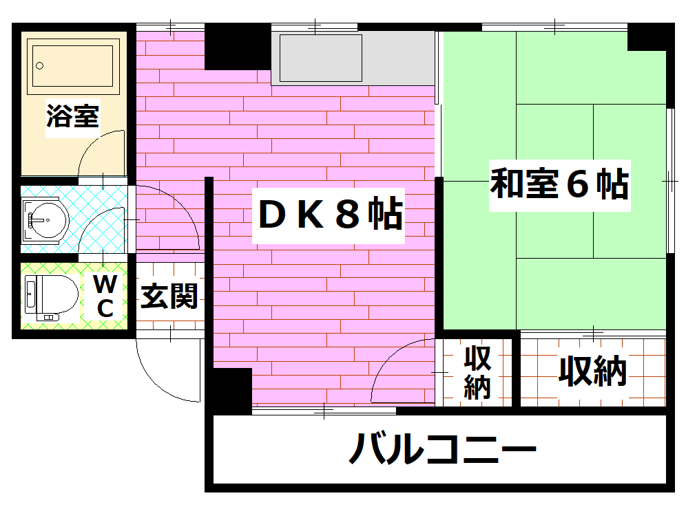 広島市安芸区矢野西のマンションの間取り