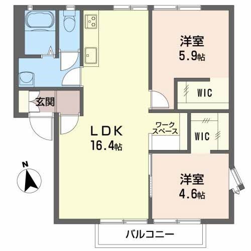 佐久市取出町のアパートの間取り