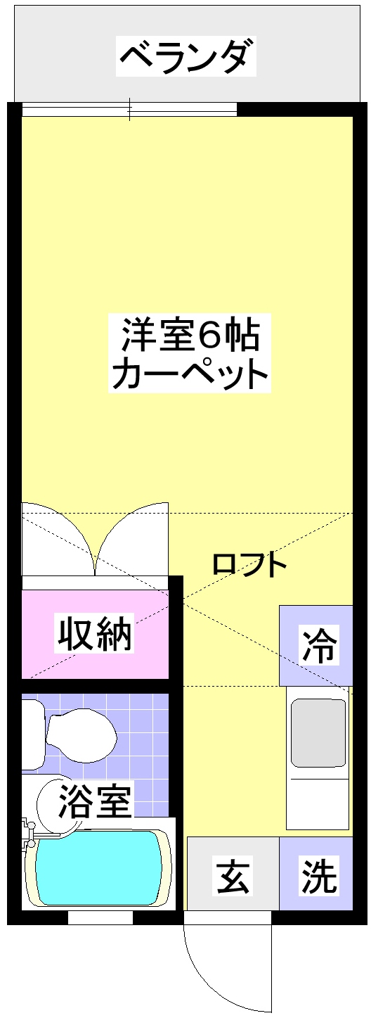 世田谷区中町のアパートの間取り