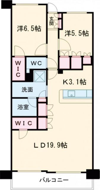 宇都宮市宮みらいのマンションの間取り