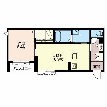 沼津市三枚橋町のマンションの間取り