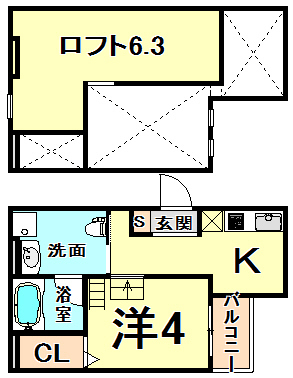 フォンテーヌ武庫川の間取り