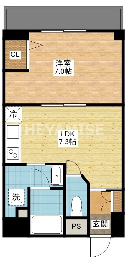 諫早市城見町のマンションの間取り