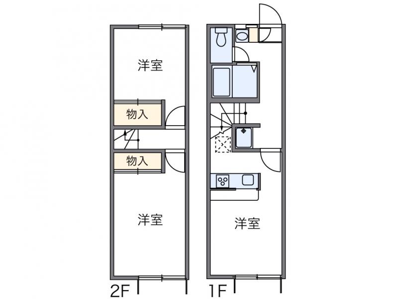 高松市国分寺町新名のアパートの間取り