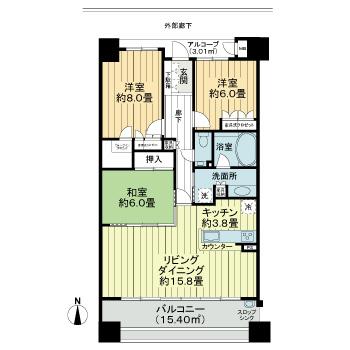 サーパスつくば研究学園の間取り