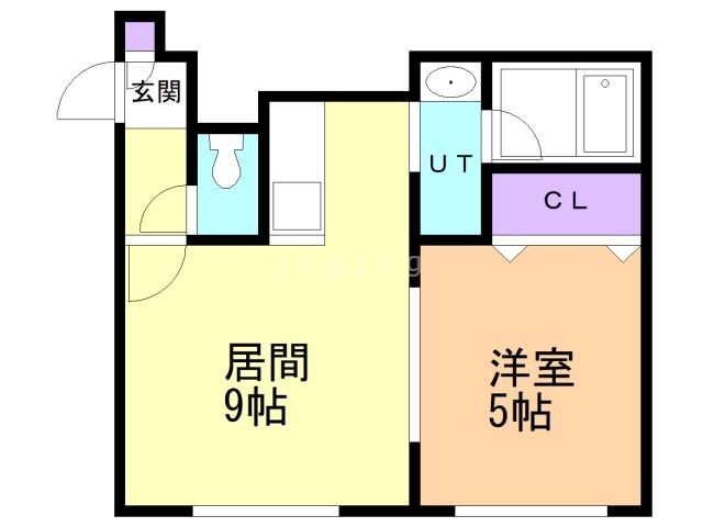 札幌市北区新琴似六条のアパートの間取り