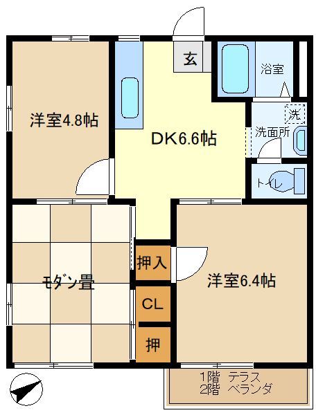 シティラック越谷Ｂの間取り