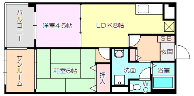 ＡＸＩＳアルテハイム淡路の間取り