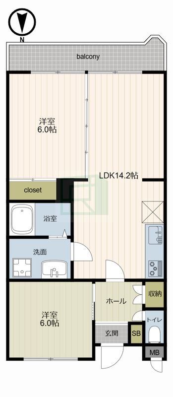 さいたま市見沼区大字蓮沼のマンションの間取り